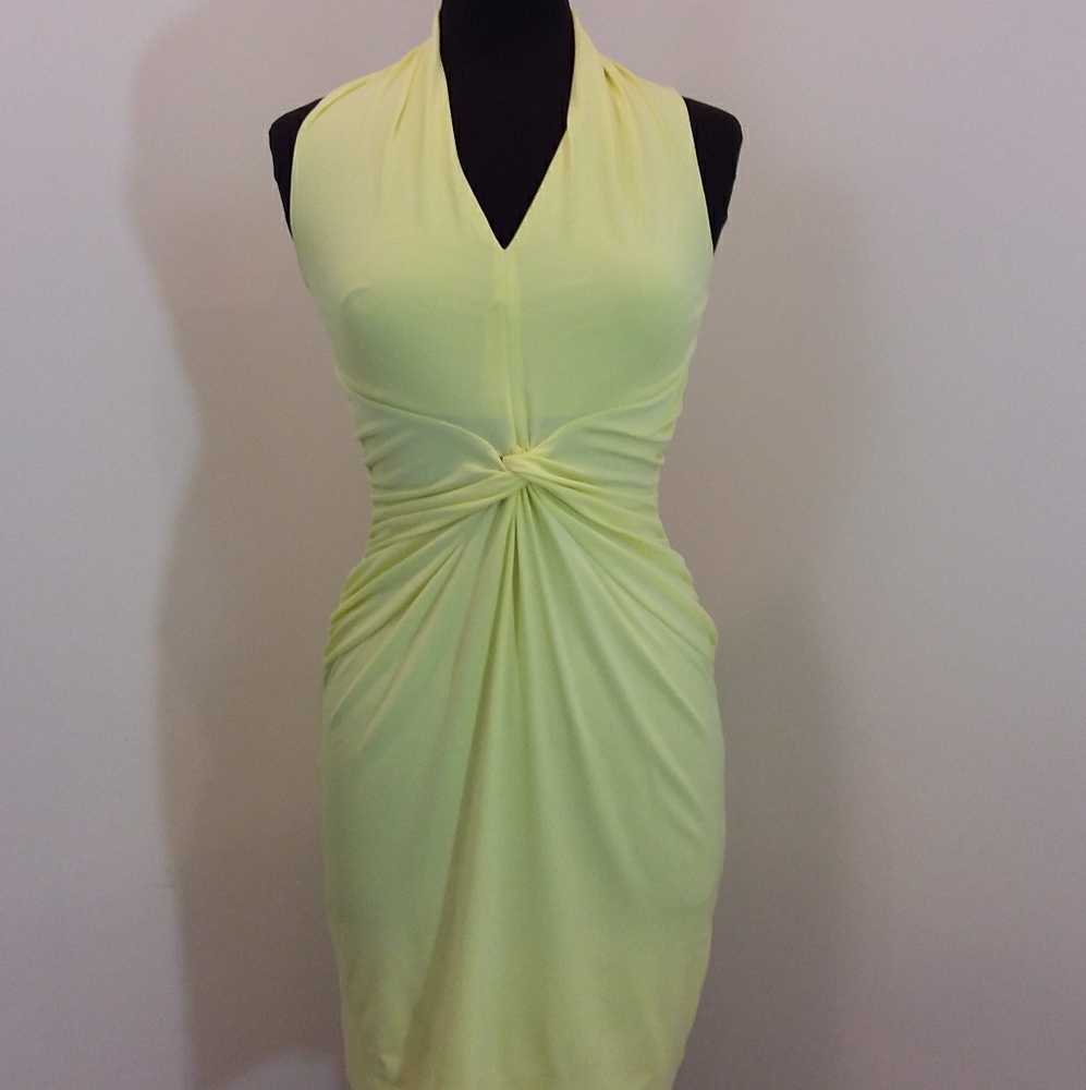 Catherine Malandrino Yellow Stretch Bodycon Dress